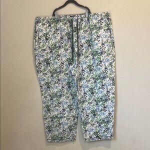 Psycho Bunny Men's Blue and Green Patterned Pajama Pants